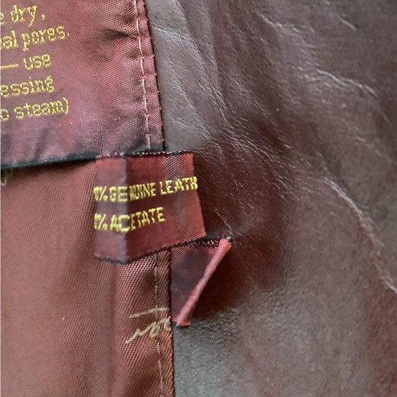 Vintage Womens Etienne Aigner Classic Brown Leather Blazer-size 10 - Picture 7 of 10